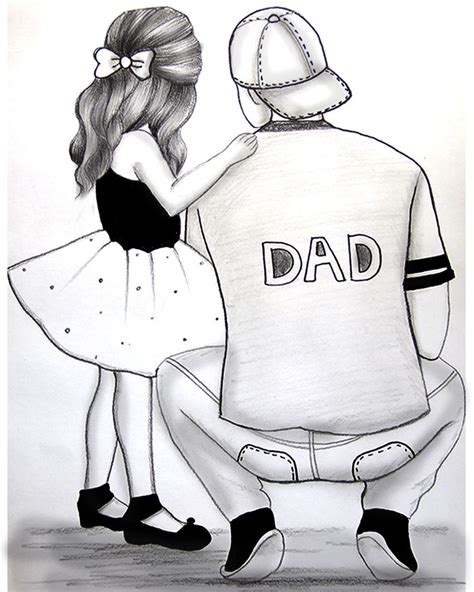 dad and daughter drawing